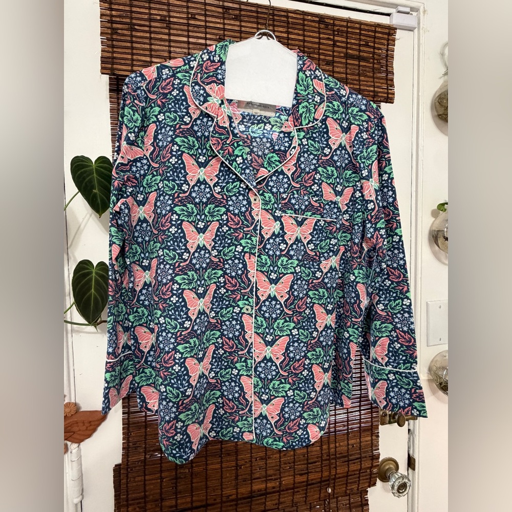 Anthropologie Printfresh PJ set gorgeous print, pristine condition dry cleaned M